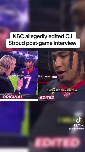 NBC edit out CJ Stroud’s praise for Jesus Christ - we are fighting against dark forces