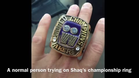 Shaq using normal sized things and being a giant