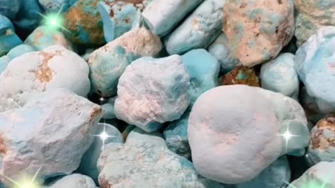 250616-1 Turquoise Rough: Color Blind Box Code Sealed in Stone