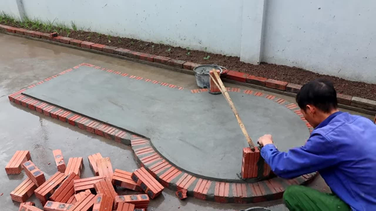 Make a Unique Fish Tank from brick and cement - Garden Decoration..