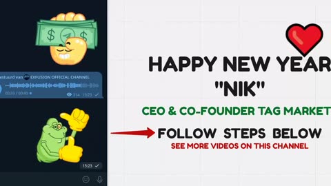 EXFUSION - TAG MARKETS CEO & CO FOUNDER NIK: PERSONAL HAPPY NEW YEAR MESSAGE - TOP TEAM ROB BUSER