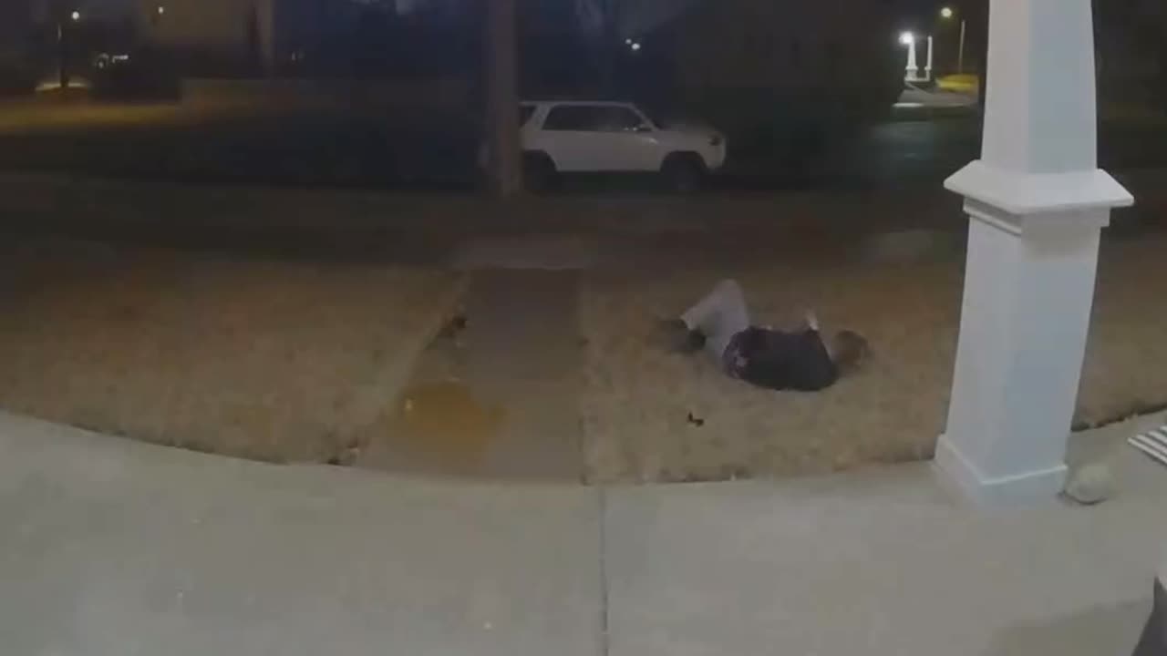 Man Slips on Stairs and Falls Hard While Stepping Out of House