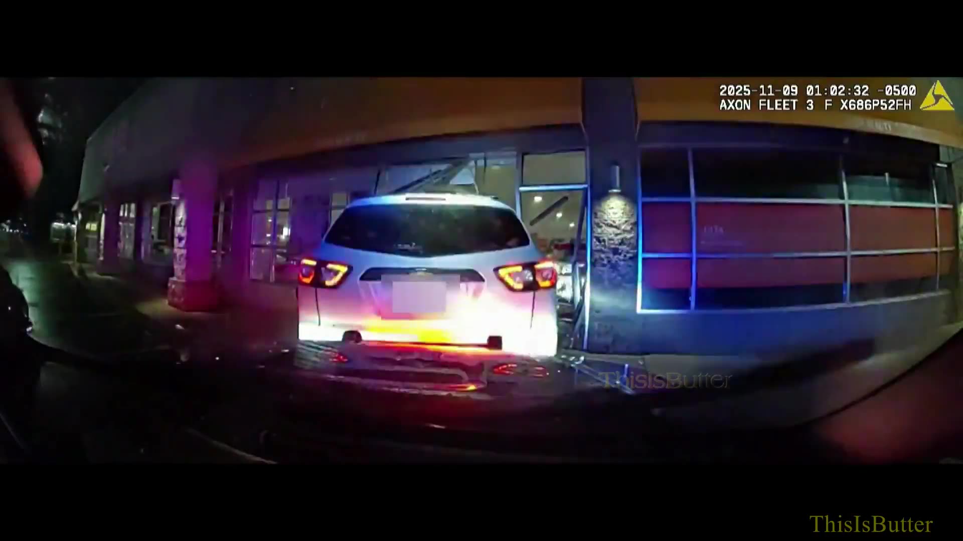 Dashcam video shows driver crashing into Ulta Beauty store during police chase