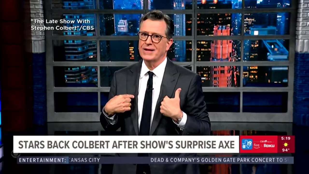 Stars back Stephen Colbert after show's surprise cancellation