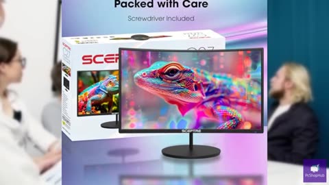 Sceptre Curved 27" FHD 1080p 75Hz LED Monitor HDMI VGA Build-In Speakers, EDGE-L