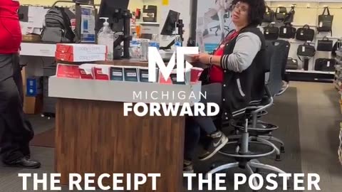 A team member ordered and paid for a poster to be printed at @officedepot