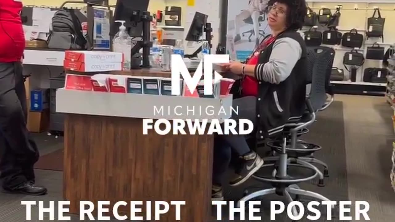 A team member ordered and paid for a poster to be printed at @officedepot