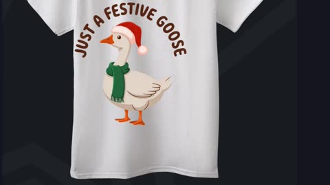 Funny Festive Goose Santa Hat Cozy Holiday Christmas Winter Design