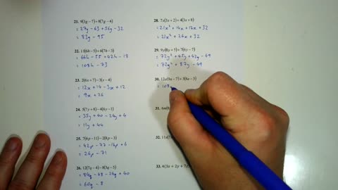Expanding Brackets 1 - Solutions