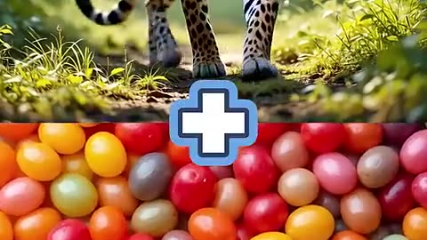 Sweet Candy Animals 🍭🦁🐯 | Funny & Colorful AI Short