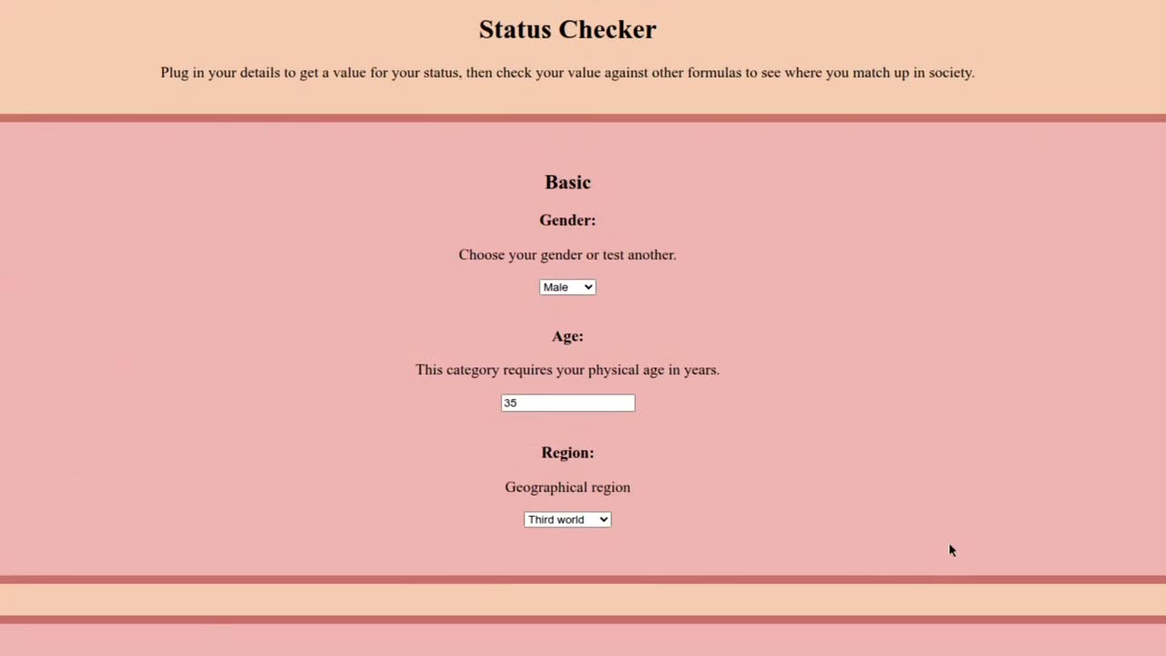 Status calculator