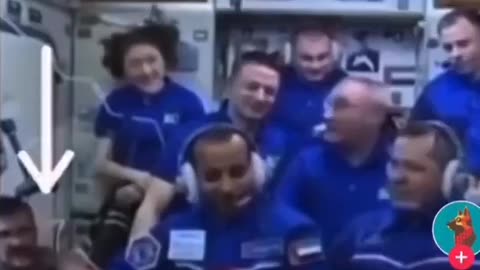 NASA forgets one of the studio technicians is still in the background