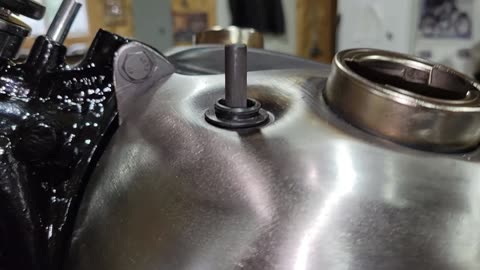 1956 Harley Davidson FLH Restoration Part 9, Fitting the tanks and front fender