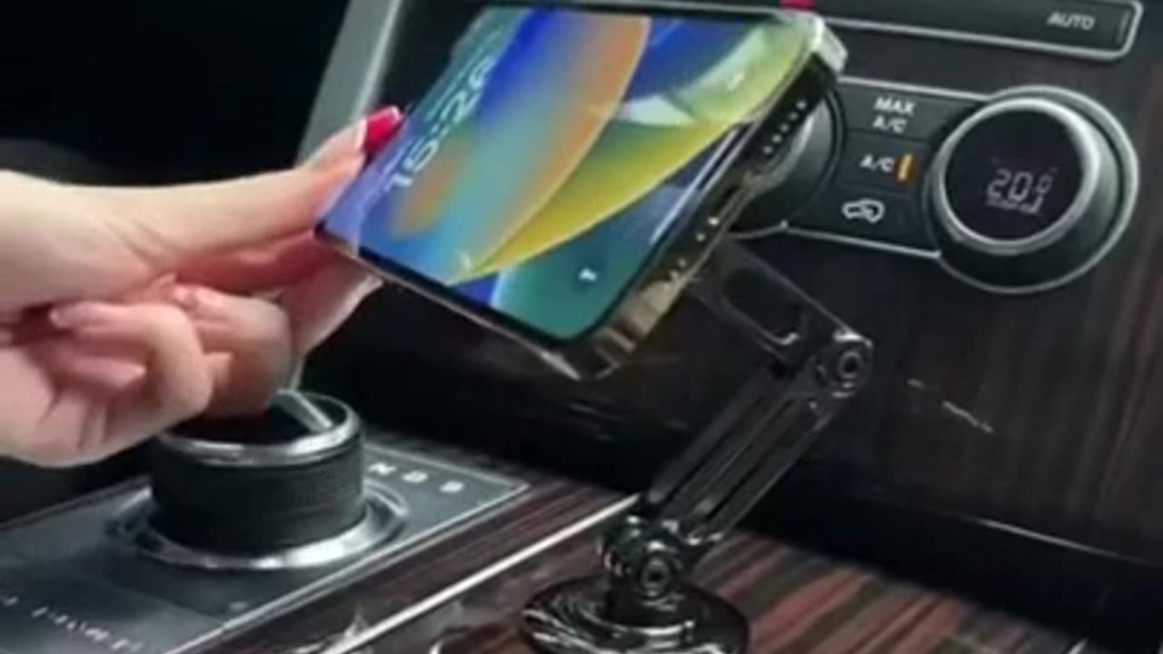 Magnetic Car Wireless Charger 360 Rotation Metal Foldable Charging Stand