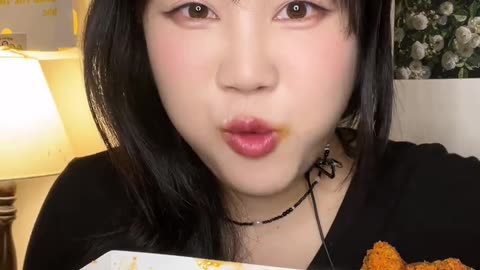 Fried Chicken Garlic Mukbang