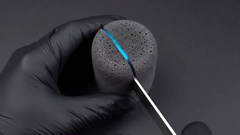 Volcanic cylinder slicing ASMR