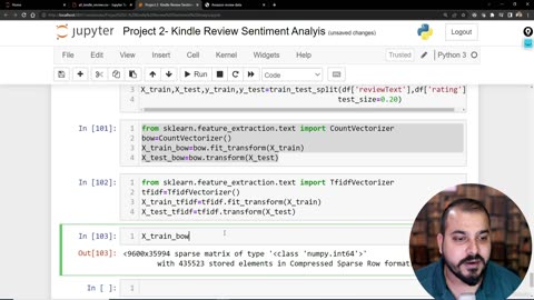 47.34 Part 2- Kindle Review Sentiment Analysis Krish Naik ML