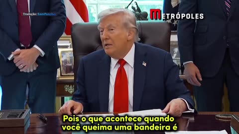 Trump defende um ano de prisão para quem queimar a bandeira dos EUA