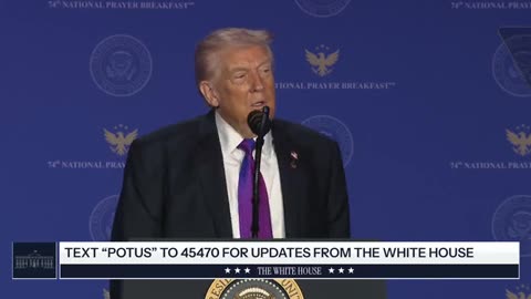 Trump at the 74th National Prayer Breakfast