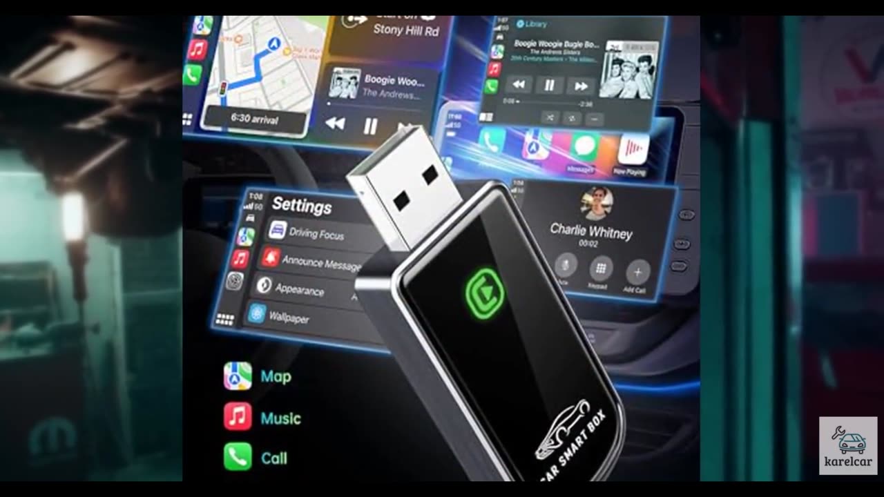 Wireless CarPlay Adapter- Mini Edition, Converts Factory Wired to Wireless CarPl