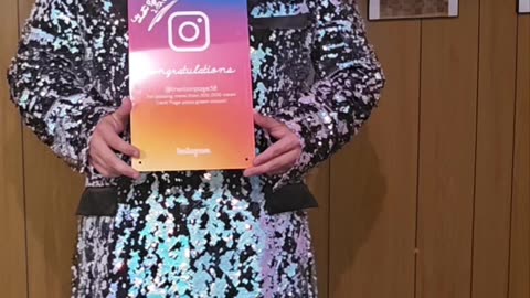 Trent Page's Instagram award.