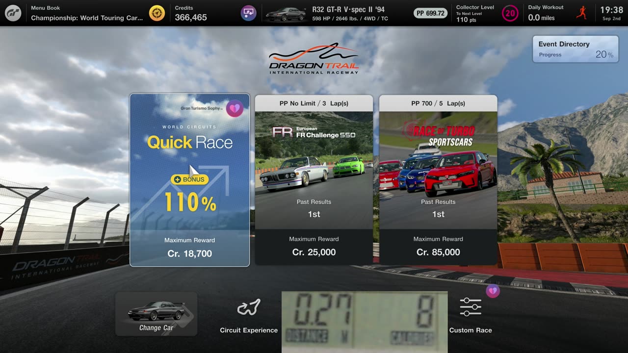 Playing Gran Turismo 7 while riding exercise bike