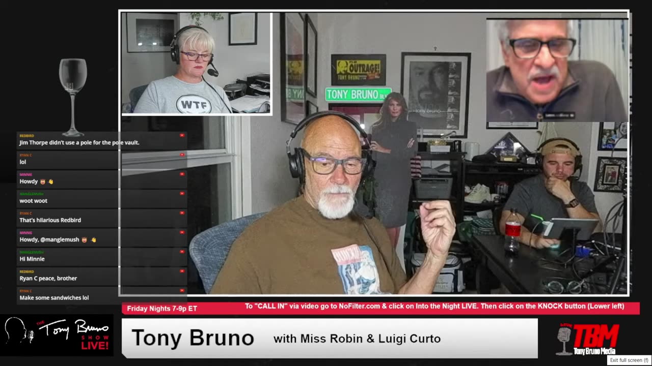 Tony Bruno and Miss Robin Give Me a Shout Out on Into the Night