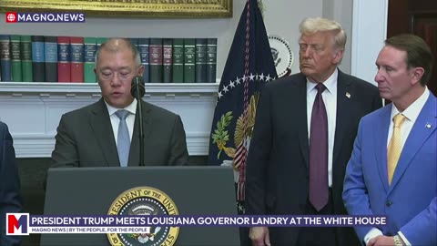 President Donald Trump meets Louisiana Governor Jeff Landry at The White House (Mar 24, 2025) [LIVE]