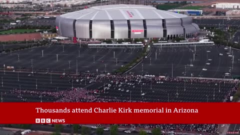 Thousands Attend Charlie Kirk Memorial Service in Arizona | Breaking News 2025