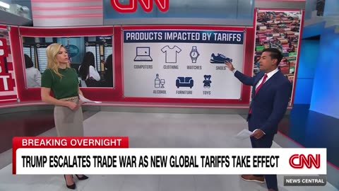 Trump's historic tariffs up to 50% kick in worldwide, sparing few