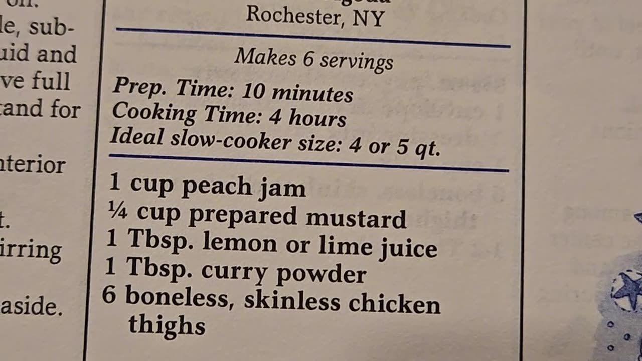 Recipe for Fruity Mustard Chicken Crock Pot or Slow Cooker Quick and Easy recipe