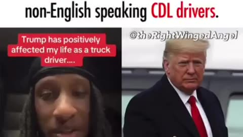 Black truck driver praises President Trump