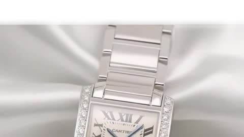 Cartier Tank Française SM Diamond Watch – 750 White Gold Cream Dial