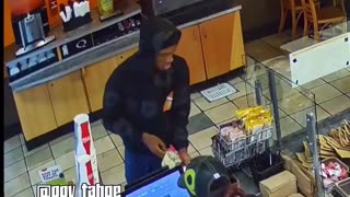 In Hawthorne, California, a man ordered $37 worth of food at a Quiznos and feigned