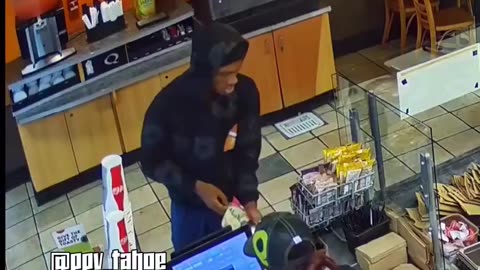 In Hawthorne, California, a man ordered $37 worth of food at a Quiznos and feigned