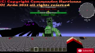 Minecraft Mob Battle void spider titan vs creeper titan