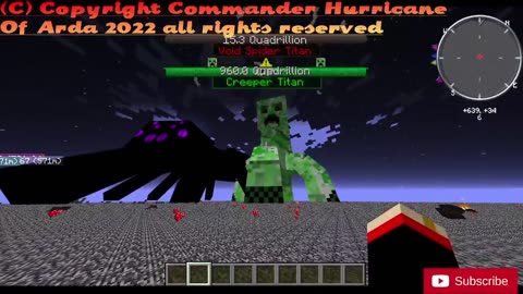 Minecraft Mob Battle void spider titan vs creeper titan