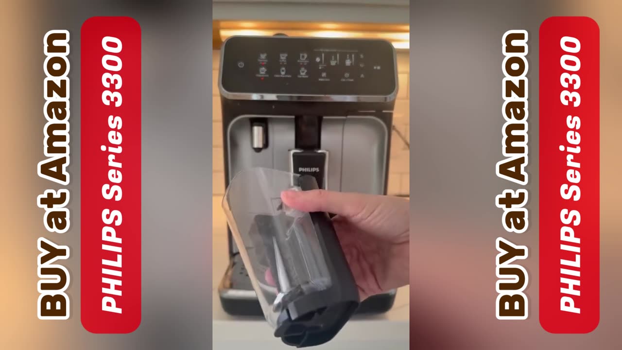PHILIPS Series 3300 Fully Automatic Espresso Coffee Machine - 6 Hot/Iced Drinks, LatteGo Milk System