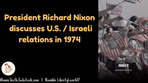 Richard Nixon Discusses America 🇺🇸/ Israel 🇮🇱 Relations in 1974