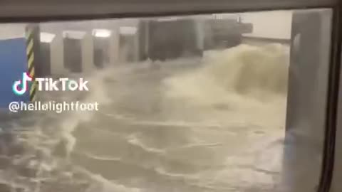 Flooding reports at the 28th street subway NYC.