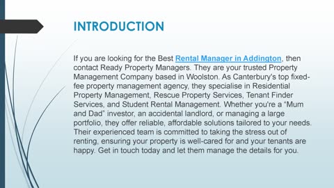 Best Rental Manager in Addington