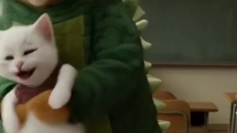 Godzilla Cat Saves Kitten from Ramen Bully🐱🔥 - 2k