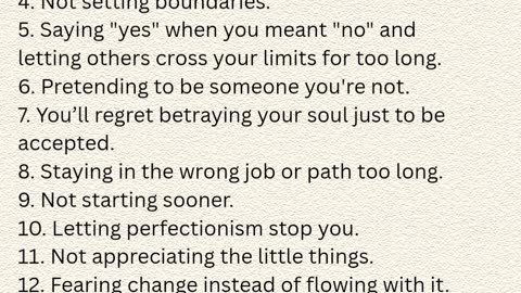 Things You’ll Regret One Day (Part 2)