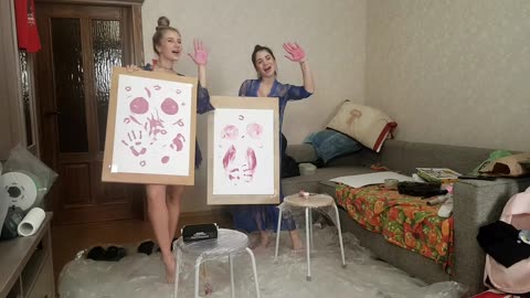 BEAUTIFUL GIRL VIRAL TIK TOK PAINTING!! IN TRANSPARENT LINGERIE 