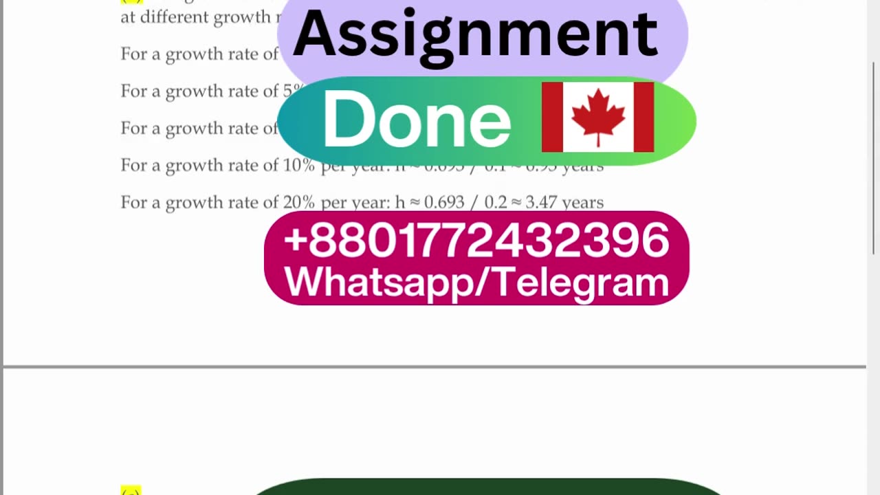 Student Work (Assignment) | ECO 2543 Economic Growth Theory | University of Ottawa