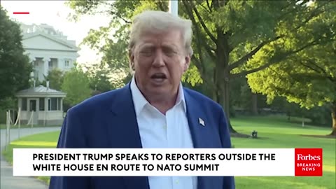 POTUS Departs for NATO Summit & GOES OFF on Isreal Iran war & Fake News