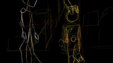 Speed sketch of animation process