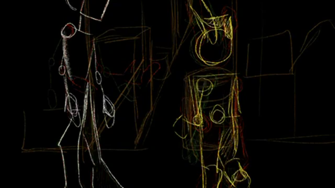 Speed sketch of animation process
