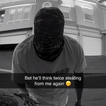 “ Well that’s one way to keep porch thieves at bay 🤣”