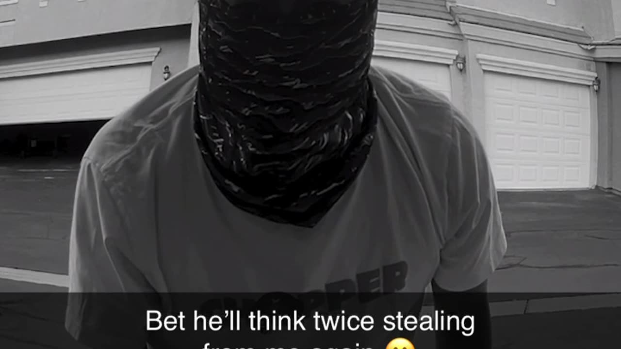 “ Well that’s one way to keep porch thieves at bay 🤣”